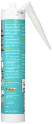 Everbuild SHOWTR Showerproof Bathroom Silicone Translucent 280ml EVBSHOWTR