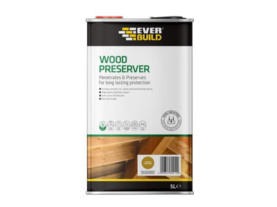 Everbuild Sika 483724 Wood Preserver Golden Chestnut 5 litre EVBLJGC05