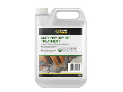 Everbuild Sika 483768 Masonry Dry Rot Treatment 5 litre EVBLJROT05