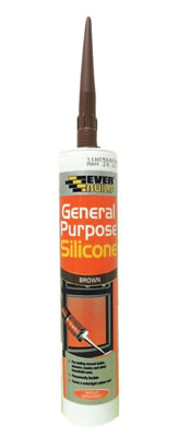 Everbuild SILBRN General Purpose Silicone Sealant - Brown