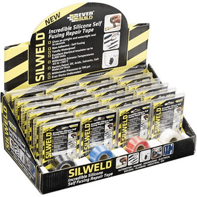 EVERBUILD SILWELD SILICONE SELF FUSING REPAIR TAPE, 3 METRE, BLACK, 30