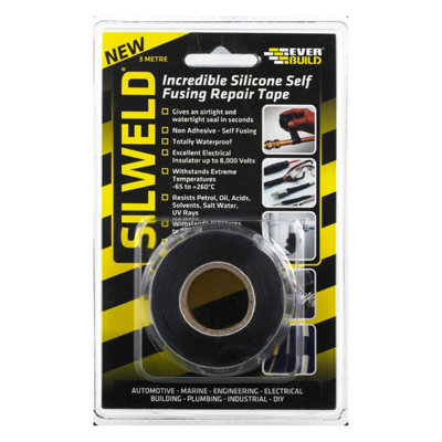 Everbuild Silweld Waterproof Leak Repair Electrical Tape Black 3 Meter 2SILWELD