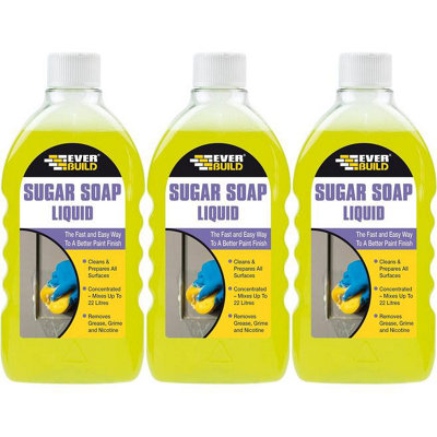 Everbuild SOAPLIQ Sugar Soap Liquid 500 ml (Pack of 3) | DIY at B&Q