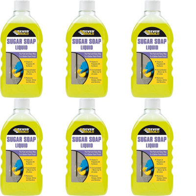Everbuild SOAPLIQ Sugar Soap Liquid 500 ml (Pack of 6)