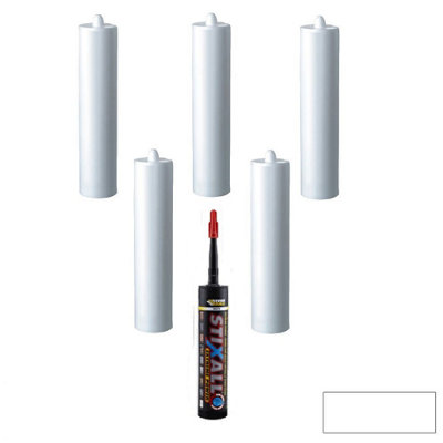 Everbuild Stixall Sealant and Adhesive White 300ml Size Pack of 6