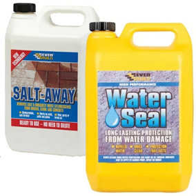 Everbuild Stone Drive Salt-Away Stain Efflorescence Remover and 402 Water Seal