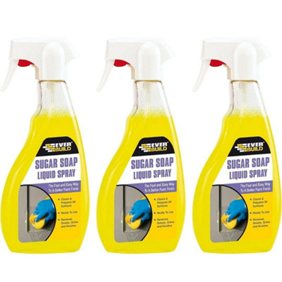 Everbuild Sugar Soap Ready To Use Spray, 500 ml Pack of 3 | DIY at B&Q
