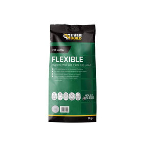 Everbuild UNIFLEX5GY 730 Uniflex Hygienic Tile Grout Grey 5kg EVBUFLEX5GY