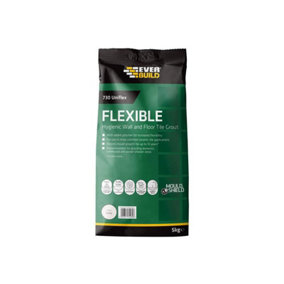 Everbuild UNIFLEX5IV 730 Uniflex Hygienic Tile Grout Ivory 5kg EVBUFLEX5IV
