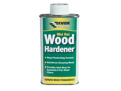 Everbuild WOODHARD2 Wet Rot Wood Hardener 250ml EVBWOODHARD2