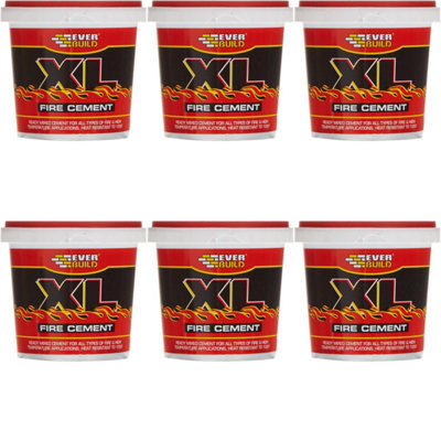 Everbuild XL Fire Cement, Buff, 1 kg  (Pack of 6)