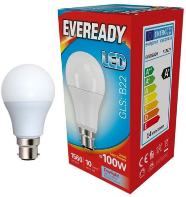 Eveready 13.8w BC 6500k Frosted GLS LED Light Bulb - Daylight