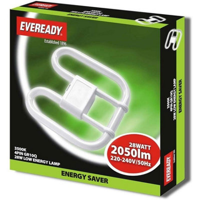 Eveready 28W 4 Pin 2D Energy Saving Lamp White (One Size)