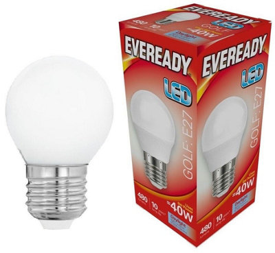 Eveready 4.9w LED ES Opal Golf Ball 6500k - Daylight