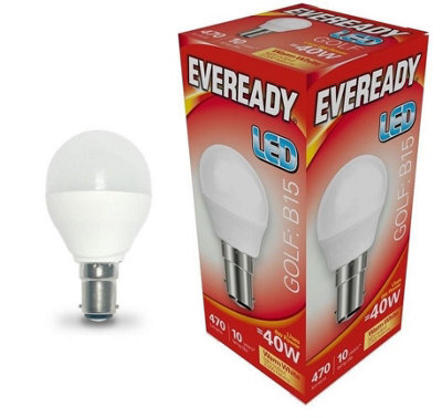 Eveready 4.9w LED SBC Opal Golf Ball 3000k - Warm White