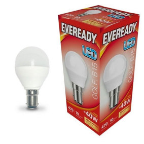 Eveready 4.9w LED SBC Opal Golf Ball 3000k - Warm White