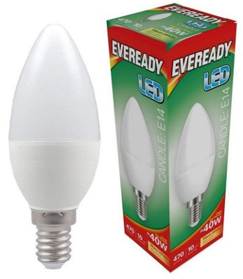 Eveready 4.9w SES 3000k  Frosted LED Candle Bulb - Warm White