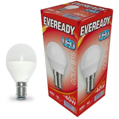 Eveready 5.2w LED SBC Opal Golf Ball 6500k - Warm White