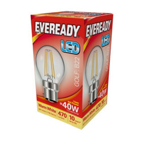 Eveready BC / B22 LED Golf Bulb Warm White (One Size)