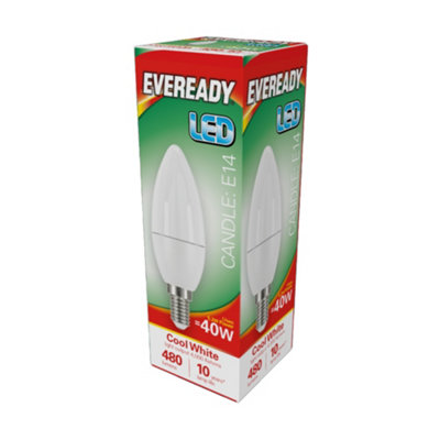 Eveready E14 LED Candle Bulb Cool White (One Size) DIY at B&Q