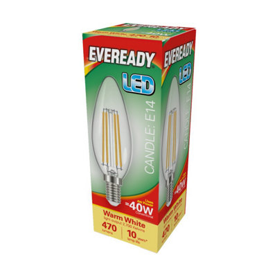 Eveready E14/SES LED Candle Bulb White (One Size) DIY at B&Q