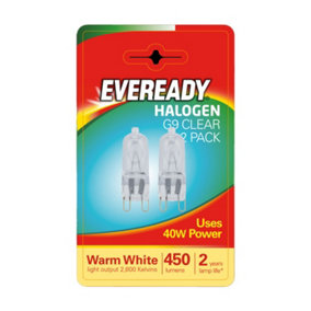 Eveready G9 Clear LED Bulb (Pack of 2) Warm White (One Size)