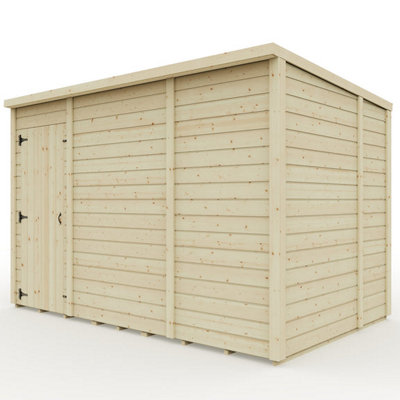 Everest Garden Shed with Pent Roof and Single Door - 10ft x 6ft - No Windows