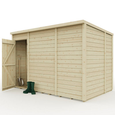 Everest Garden Shed with Pent Roof and Single Door - 10ft x 6ft - No Windows