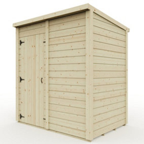 Everest Garden Shed with Pent Roof and Single Door - 4ft x 6ft - No Windows