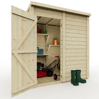 Everest Garden Shed with Pent Roof and Single Door - 4ft x 6ft - No Windows