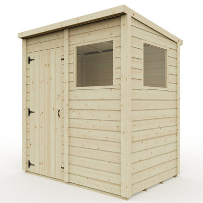 Everest Garden Shed with Pent Roof and Single Door - 4ft x 6ft