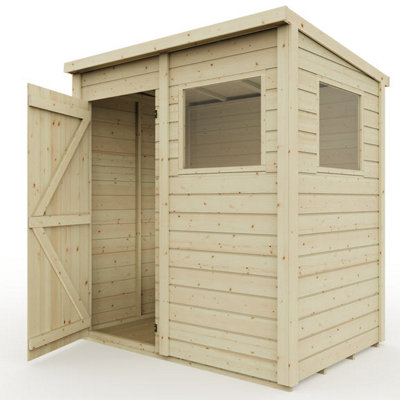 Everest Garden Shed with Pent Roof and Single Door - 4ft x 6ft