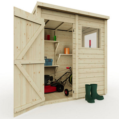 Everest Garden Shed with Pent Roof and Single Door - 4ft x 6ft