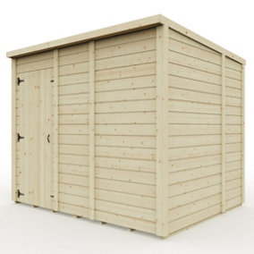 Everest Garden Shed with Pent Roof and Single Door - 8ft x 6ft - No Windows