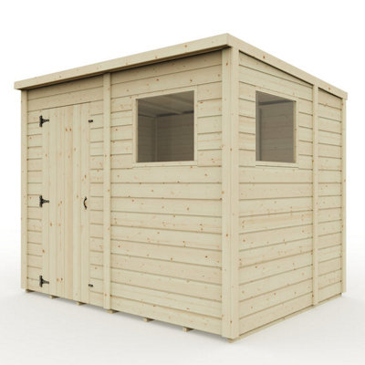 Everest Garden Shed with Pent Roof and Single Door - 8ft x 6ft