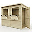 Everest Party Bar Shed with Pent Roof, Door and Hatches - 8ft x 6ft