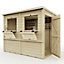 Everest Party Bar Shed with Pent Roof, Door and Hatches - 8ft x 6ft