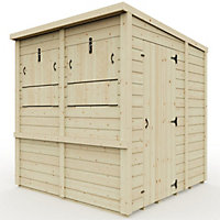 Everest Party Shed with Pent Roof, Door and Hatches - 6ft x 6ft