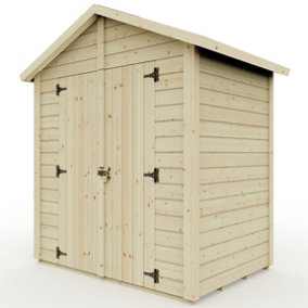 Everest Security Shed with Apex Roof and Double Door - 4ft x 6ft