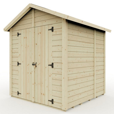 Everest Security Shed with Apex Roof and Double Door - 6ft x 6ft