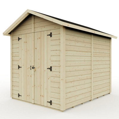 Everest Security Shed with Apex Roof and Double Door - 8ft x 6ft