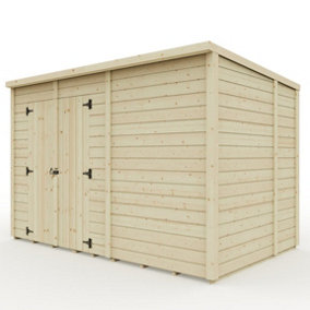 Everest Security Shed with Pent Roof and Double Door - 10ft x 6ft