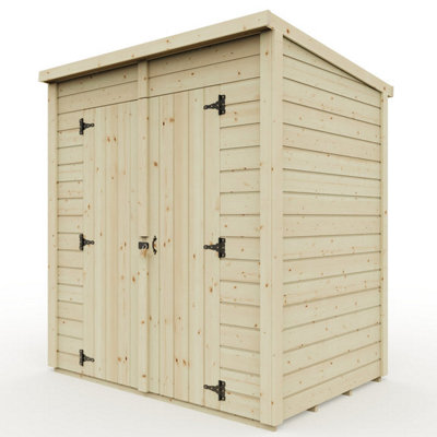 Everest Security Shed with Pent Roof and Double Door - 4ft x 6ft