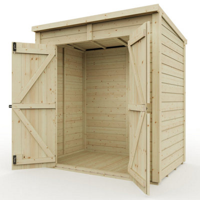 Everest Security Shed with Pent Roof and Double Door - 4ft x 6ft