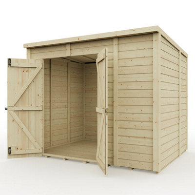Everest Security Shed with Pent Roof and Double Door - 8ft x 6ft