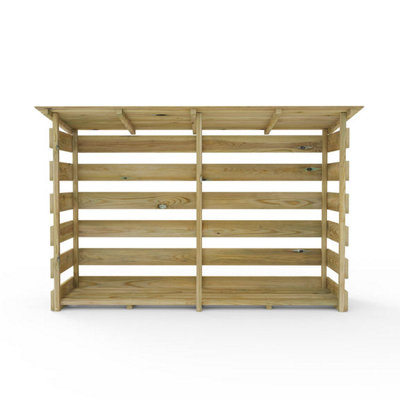 Everest Wooden Log Store (Double - 190cm Wide, 123cm Tall)