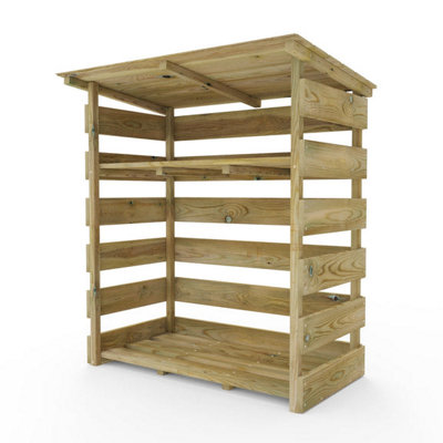 Everest Wooden Log Store (Single - 110cm Wide, 123cm Tall)