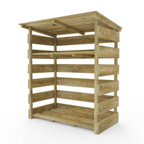 Everest Wooden Log Store (Single - 110cm Wide, 123cm Tall)