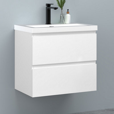 Evergrow Bathrooms Wall Hung Vanity Unit 600x375x520MM Matte White 2 ...