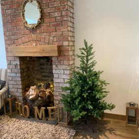 Everlands 150cm (5ft) Green Grandis Fir Real Look Christmas Tree 1038 Tips
